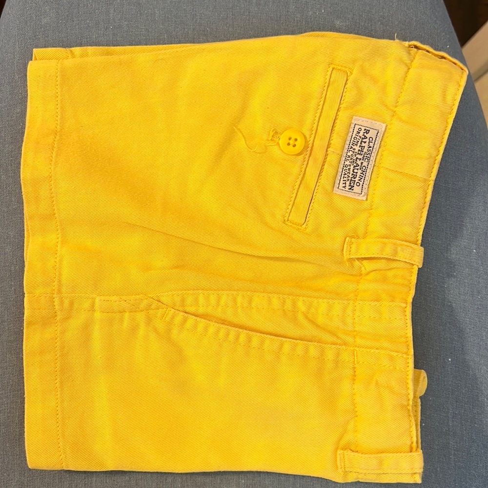 Yellow Ralph Lauren shorts girls
